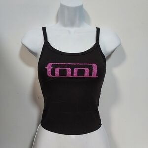 Tool band crop top Tool band tank top hand cropped tank tool shirt pink glitter